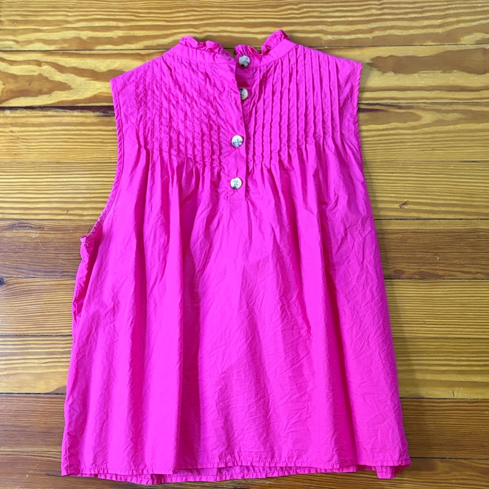 J.Crew Sleeveless Top with Ruffle Neck - Picture 3 of 3